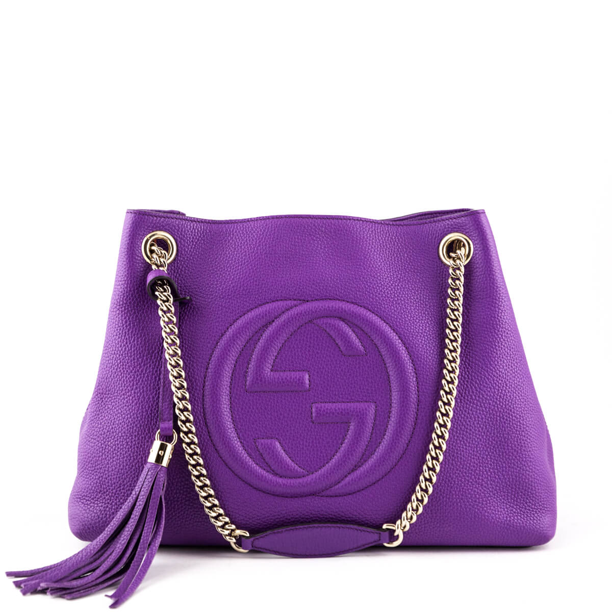 Gucci Purple Soho Chain Shoulder Bag - Gucci Shoulder Handbags