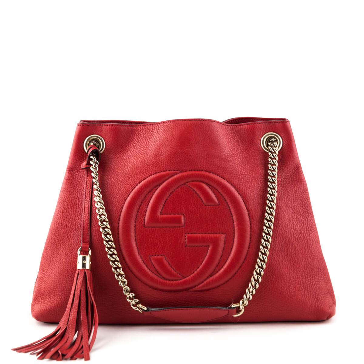 Gucci Red Soho Shoulder Bag - Authentic Gucci Handbags Canada