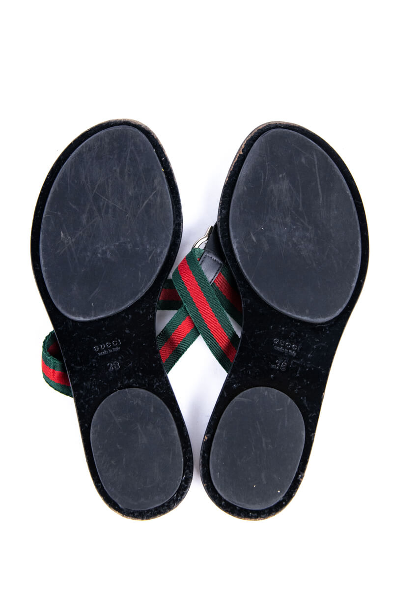 gucci black thong sandals