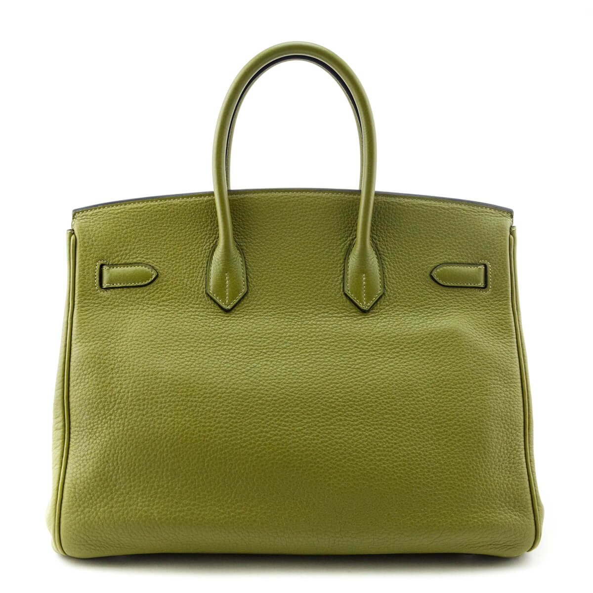 Hermes Vert Chartreuse Togo Birkin 35 PHW - Preloved Hermes Handbags