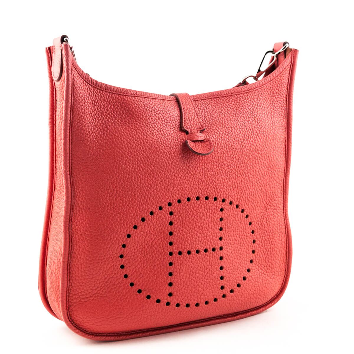 Hermes Rouge Pivoine Clemence Evelyne III PM - Designer Bags