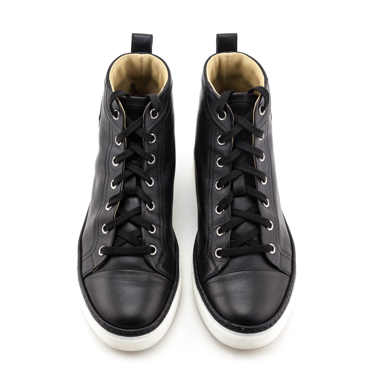 Hermes Black Leather Jimmy High Top 