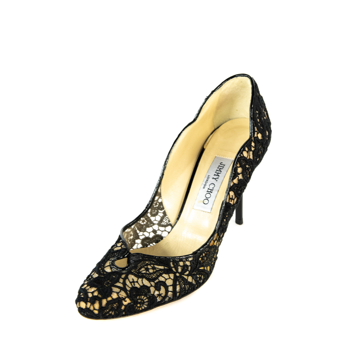 nedenunder udluftning Indlejre Jimmy Choo Black Lace Pumps - Luxury Consignment Store Vancouver