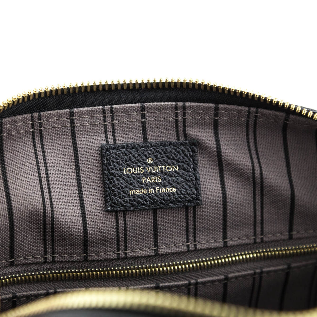 Louis Vuitton Black Monogram Empreinte Speedy Bandouliere 25 NM