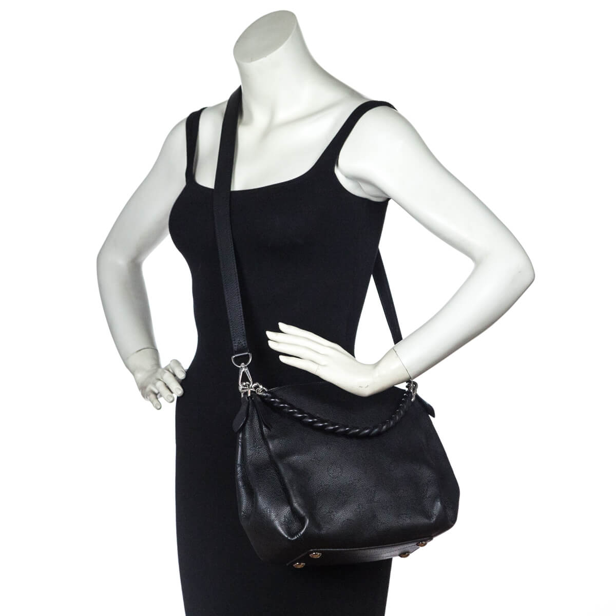 Louis Vuitton Black Monogram Mahina Babylone Chain BB - LV Handbags CA