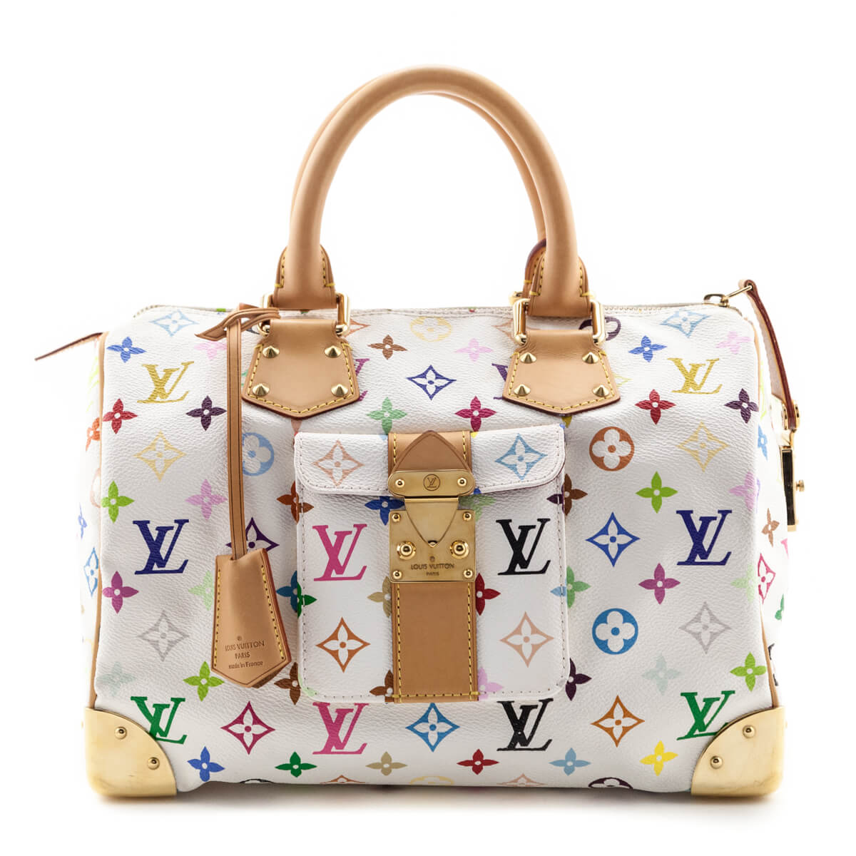 Louis Vuitton LV Hand Bag M92645 Mini Speedy White Monogram Multicolor  423779  Đức An Phát