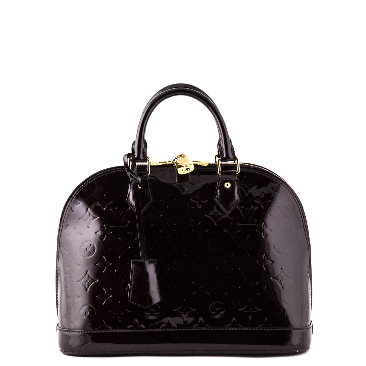 Louis Vuitton Amarante Vernis Empreinte Alma PM - Preloved Bags
