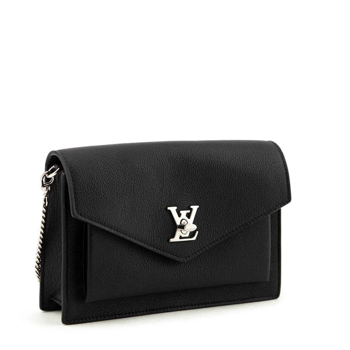 Louis Vuitton Black Calfskin Mylockme Chain Pochette - Shop LV Online