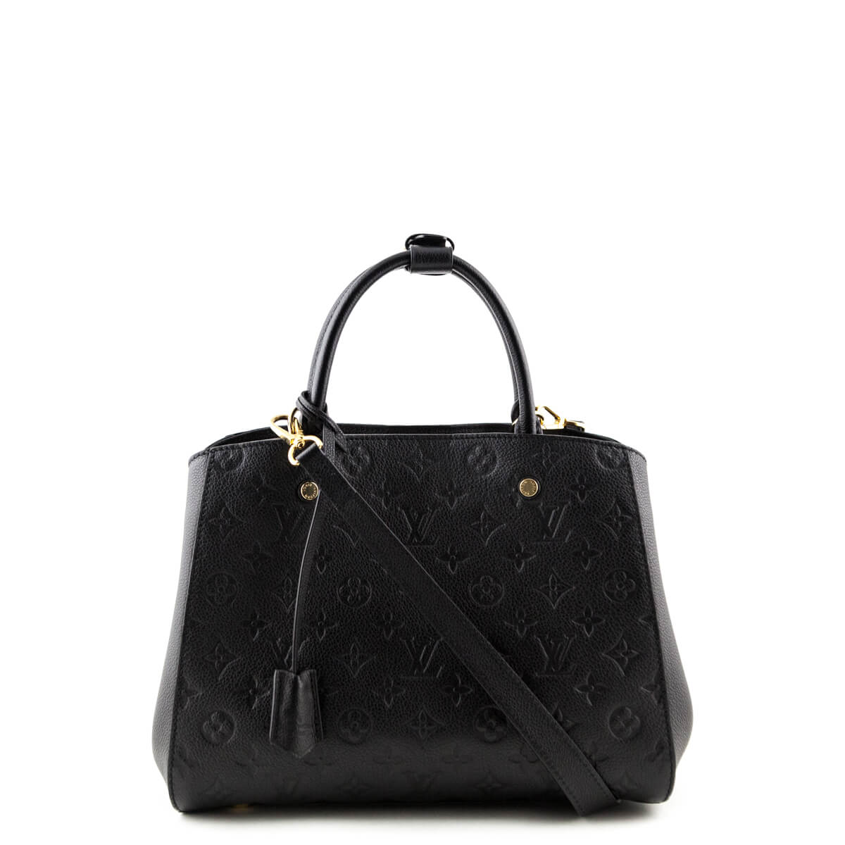 Louis Vuitton Black Monogram Empreinte Montaigne MM - Luxury Bags