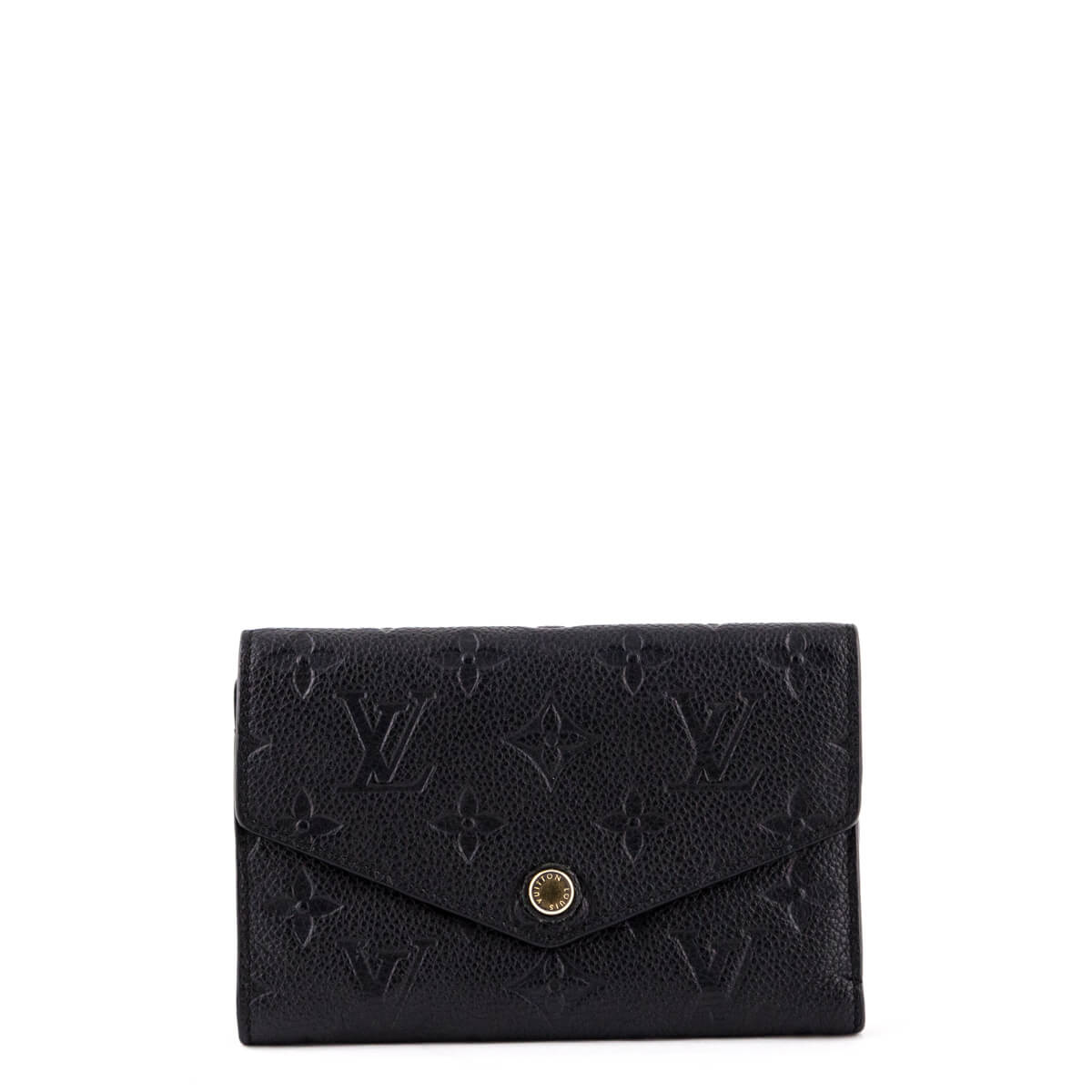 Louis Vuitton Black Monogram Empreinte Curieuse Compact Wallet - Preowned LV