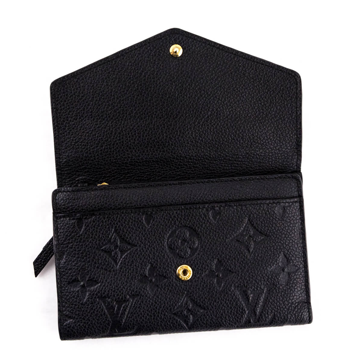 Louis Vuitton Black Monogram Empreinte Curieuse Compact Wallet - Preowned LV