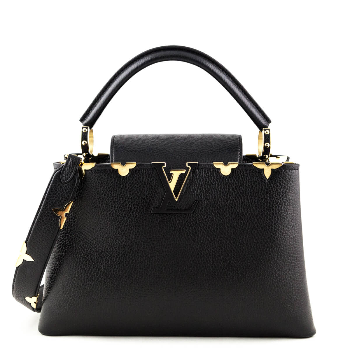 Louis Vuitton Black Taurillon Limited Edition Capucines PM