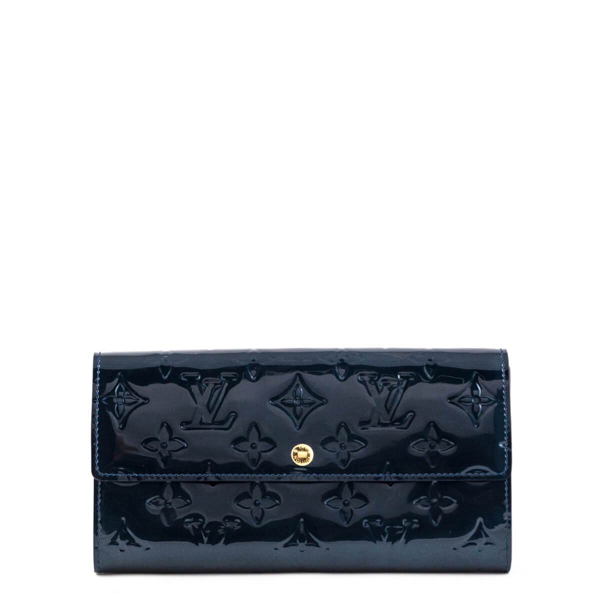 Louis Vuitton Bleu Nuit Empreinte Vernis Sarah Wallet - Shop LV Canada