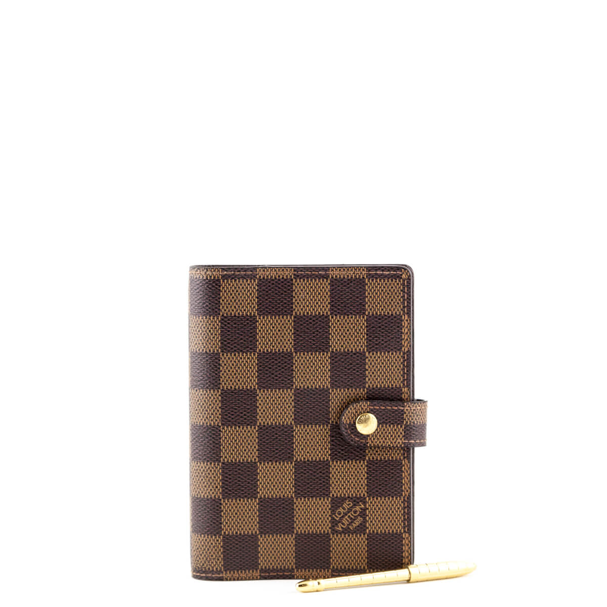 Louis Vuitton Damier Ebene Small Ring Agenda Cover & Ballpoint Pen