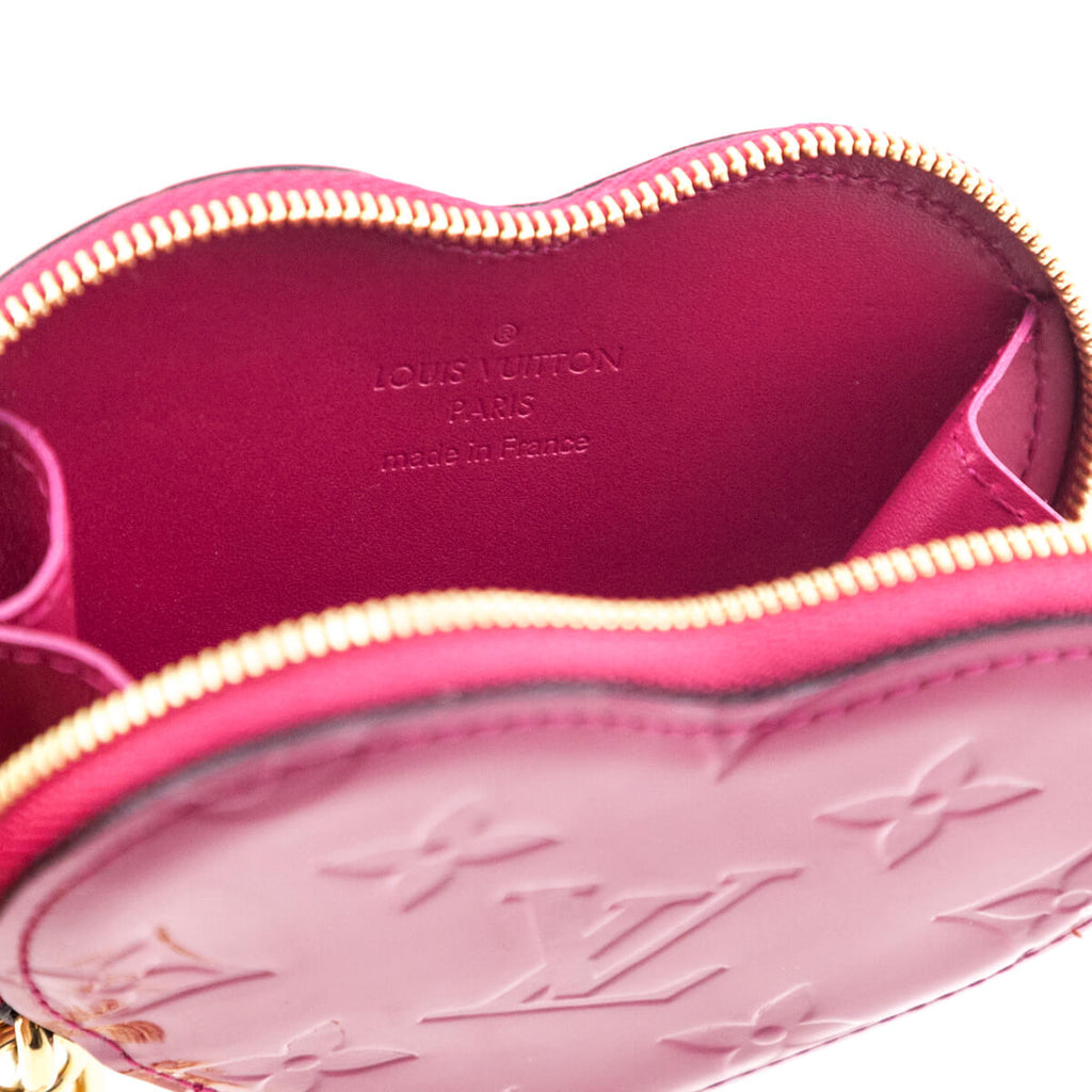 Louis Vuitton Heart Coin Purse Limited Edition Vernis Red