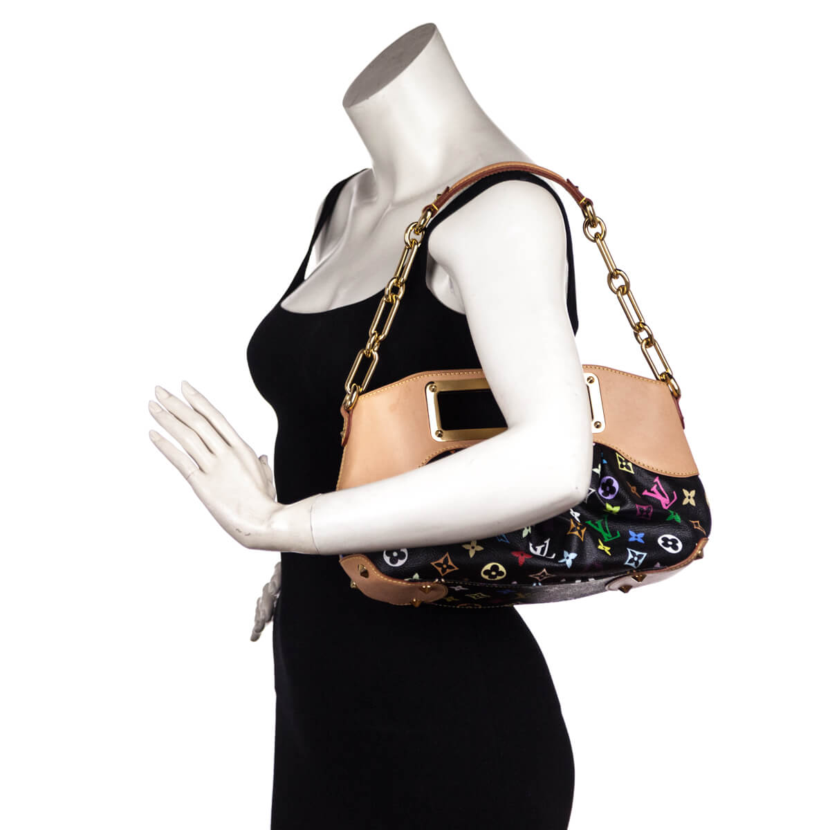 Louis Vuitton Black Multicolore Monogram Judy PM - Preloved LV Bags