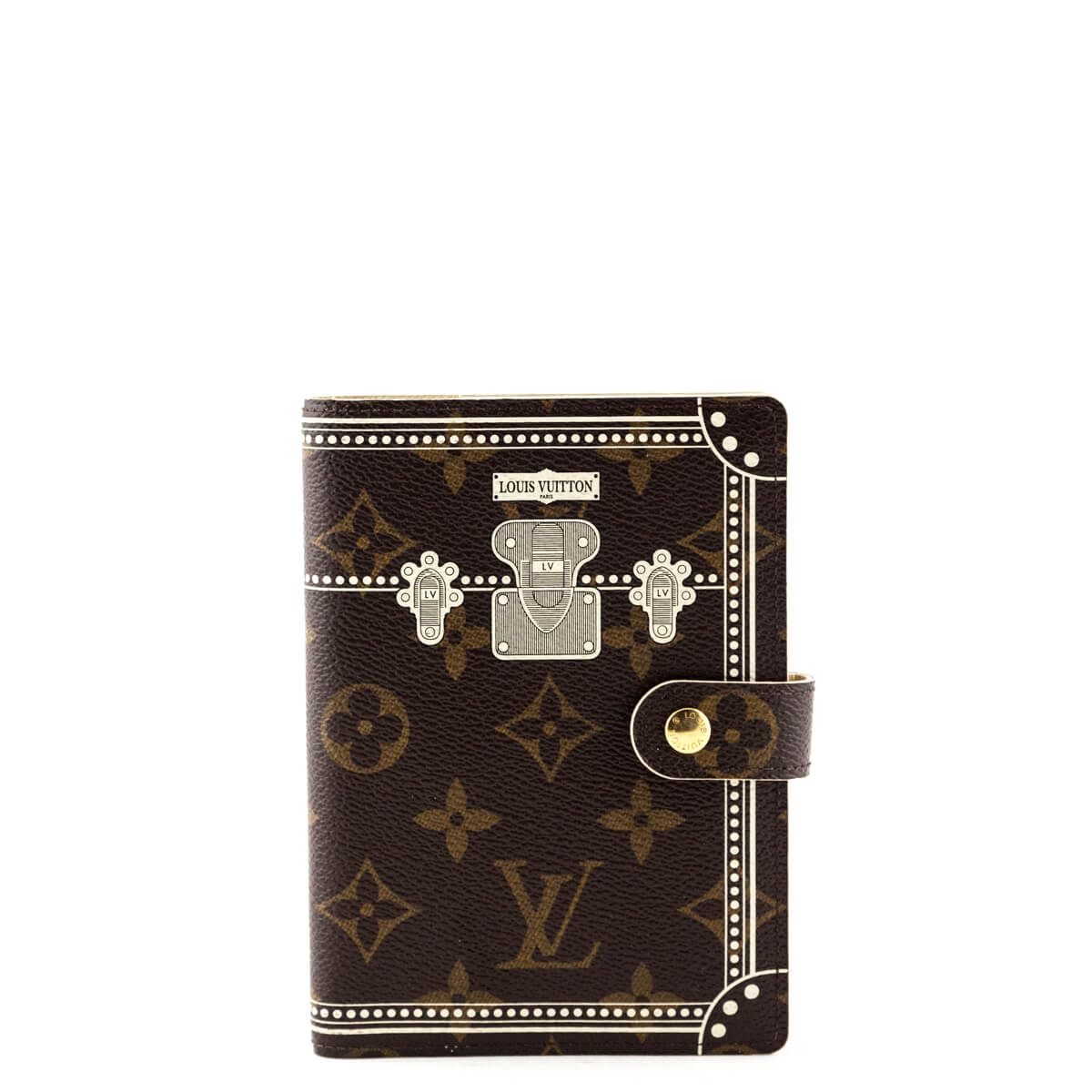 Louis Vuitton Monogram White Trunk Small Ring Agenda Cover