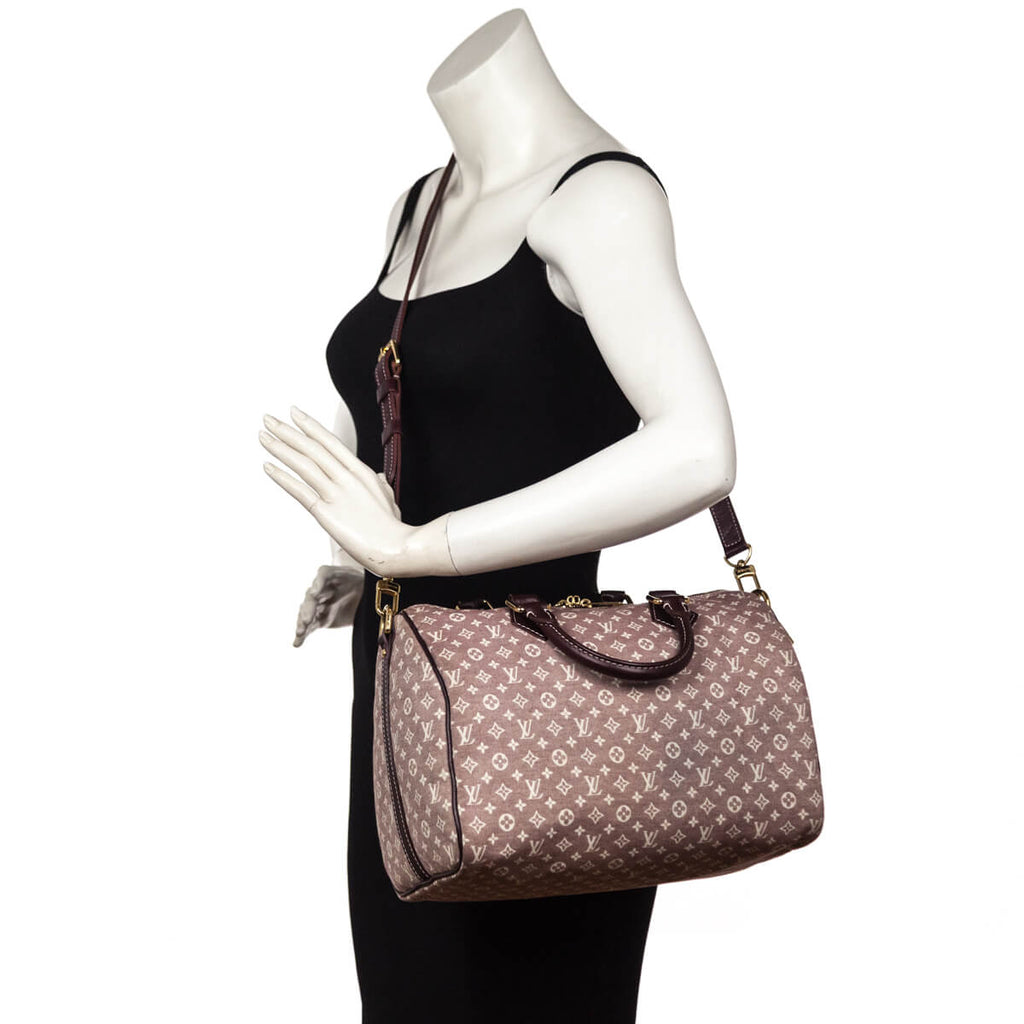 Louis Vuitton Sepia Monogram Mini Lin Idylle Speedy Bandouliere 30 with  Strap