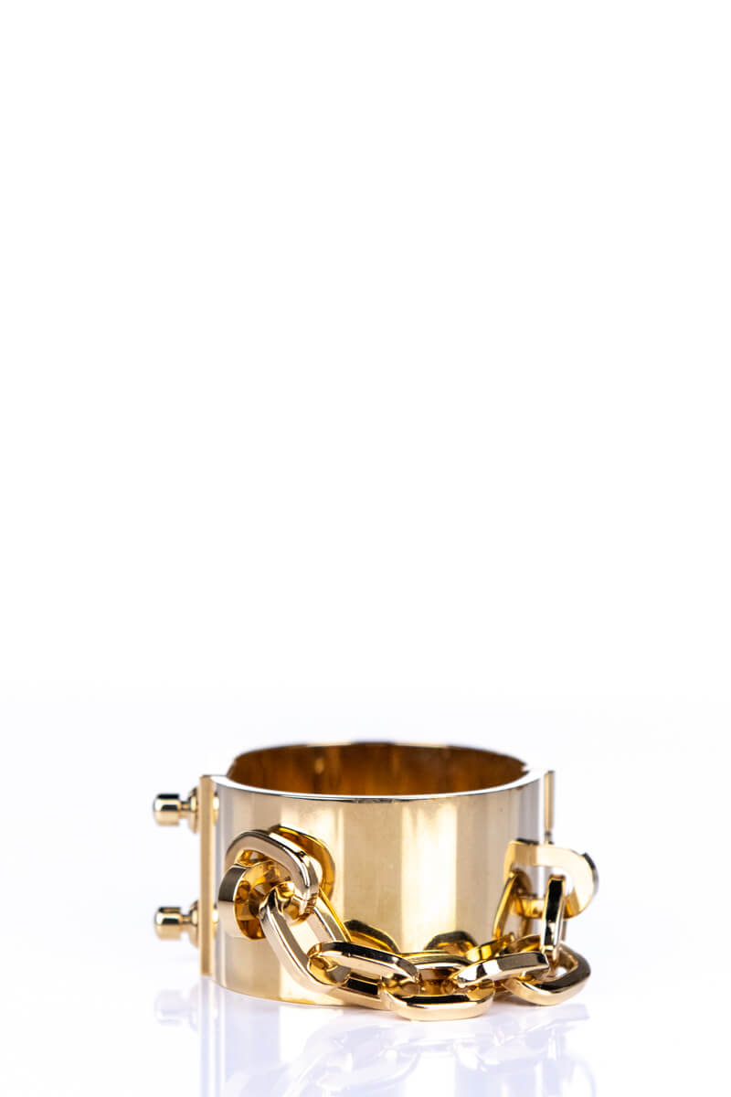 Louis Vuitton Gold-Tone Lock Me Manchette Cuff Bracelet