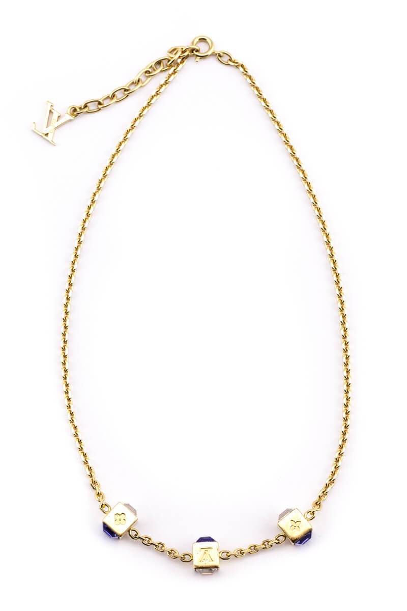 Louis Vuitton Gold-Tone Crystal Gamble Necklace - Louis Vuitton Canada