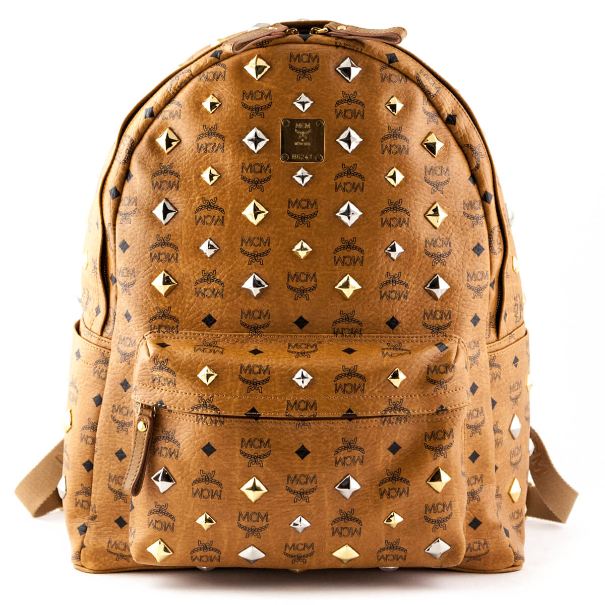 MCM Cognac Visetos Large Stark Backpack - Authentic MCM Bags
