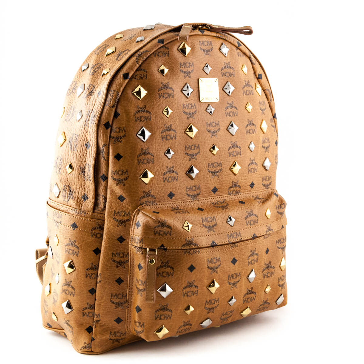 MCM Cognac Visetos Large Stark Backpack - Authentic MCM Bags