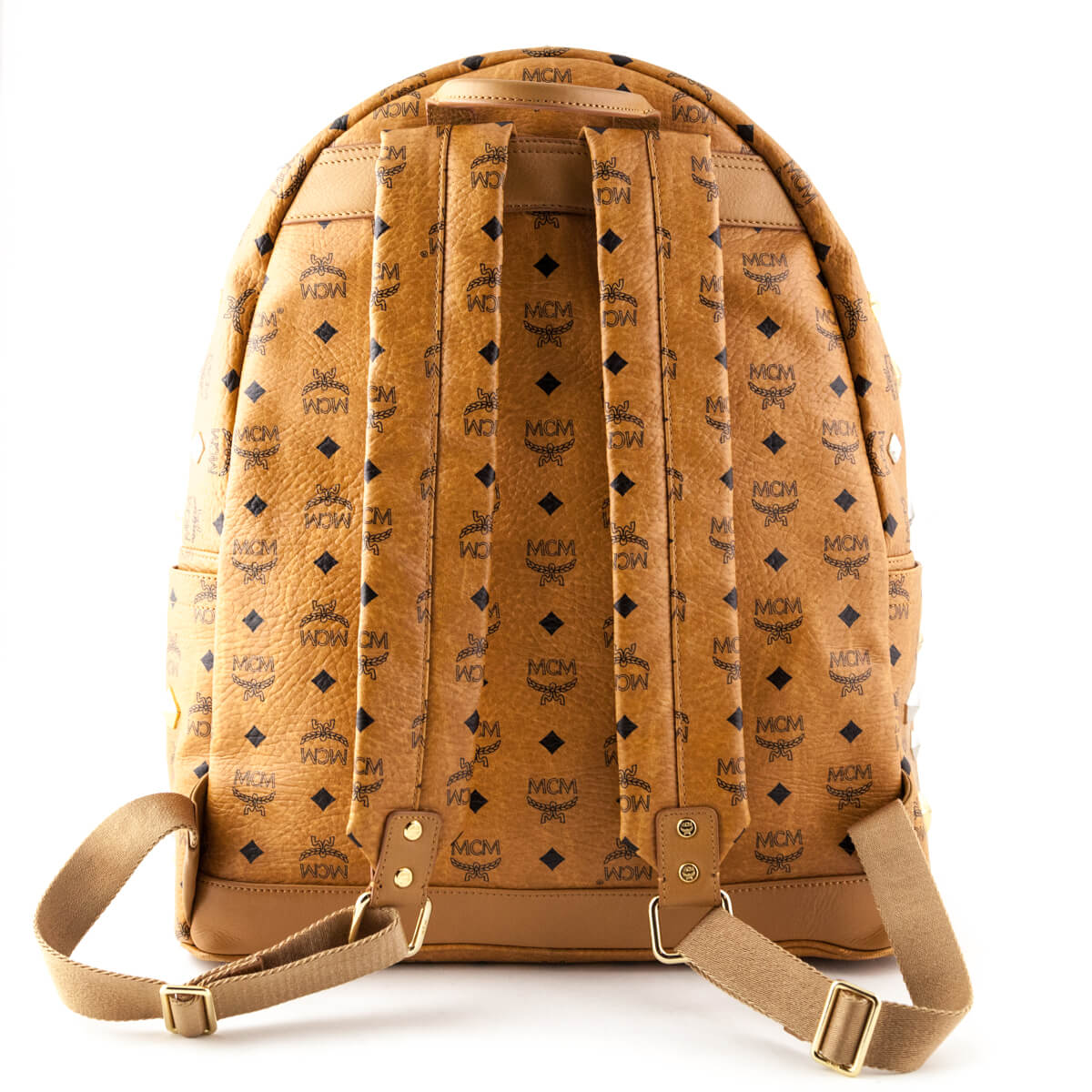 MCM Cognac Visetos Large Stark Backpack - Authentic MCM Bags