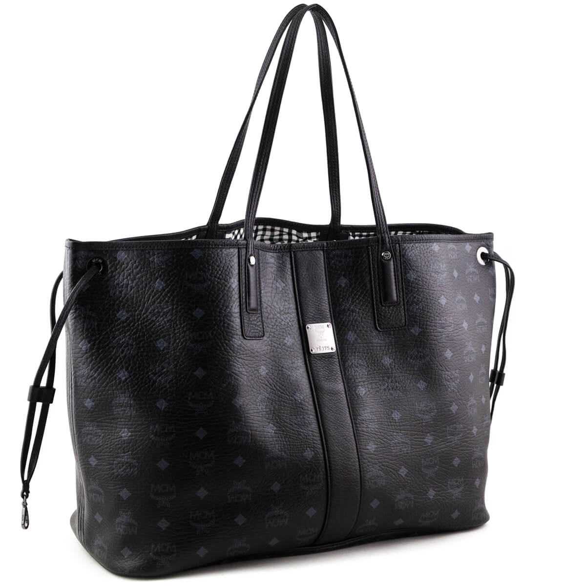 MCM Jet Black Visetos Large Liz Reversible Shopper Tote - Designer Bag