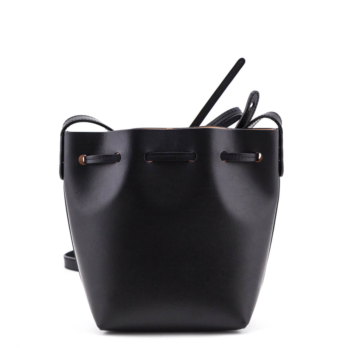 Mansur Gavriel Black Ballerina Leather Mini Mini Bucket Bag