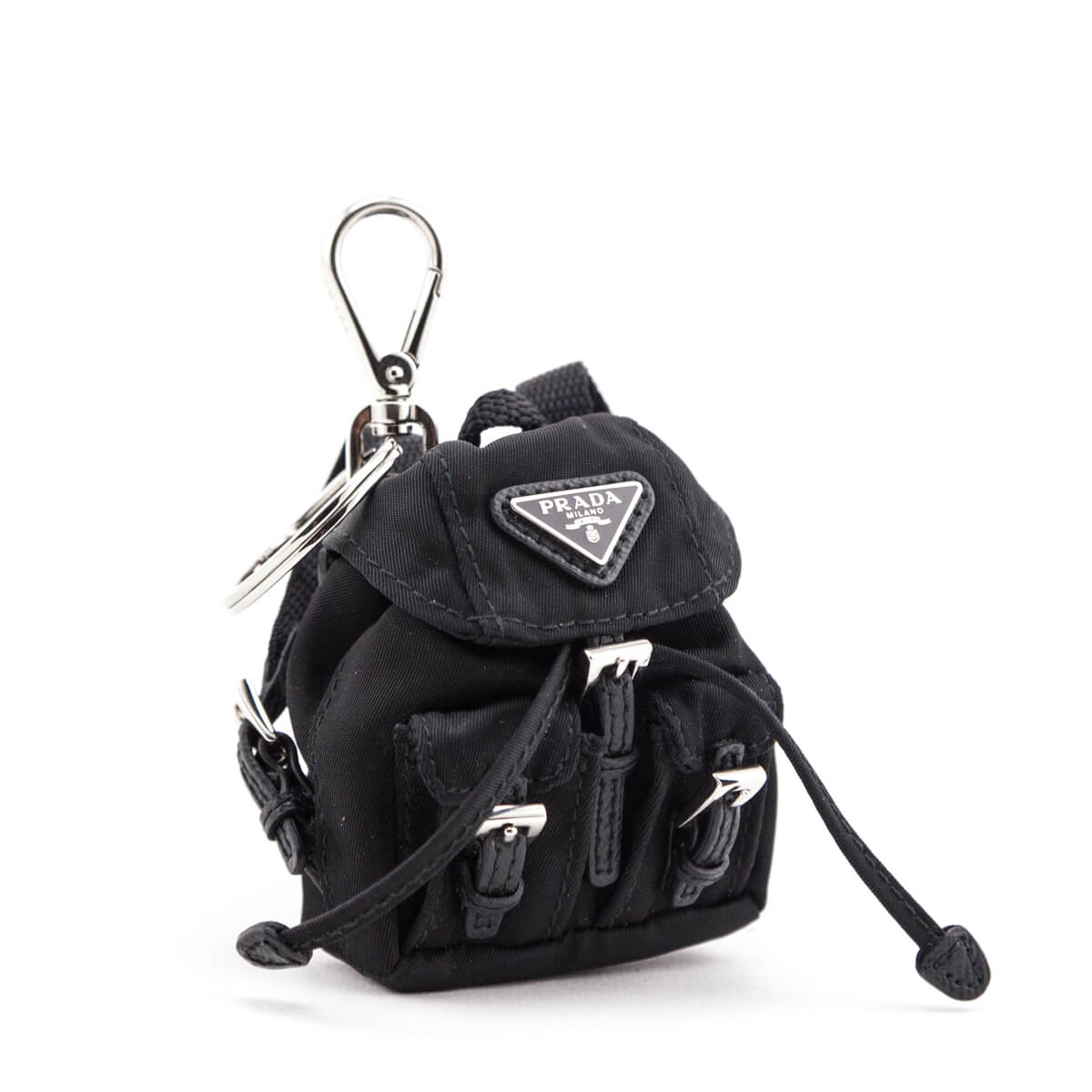 prada mini backpack keychain