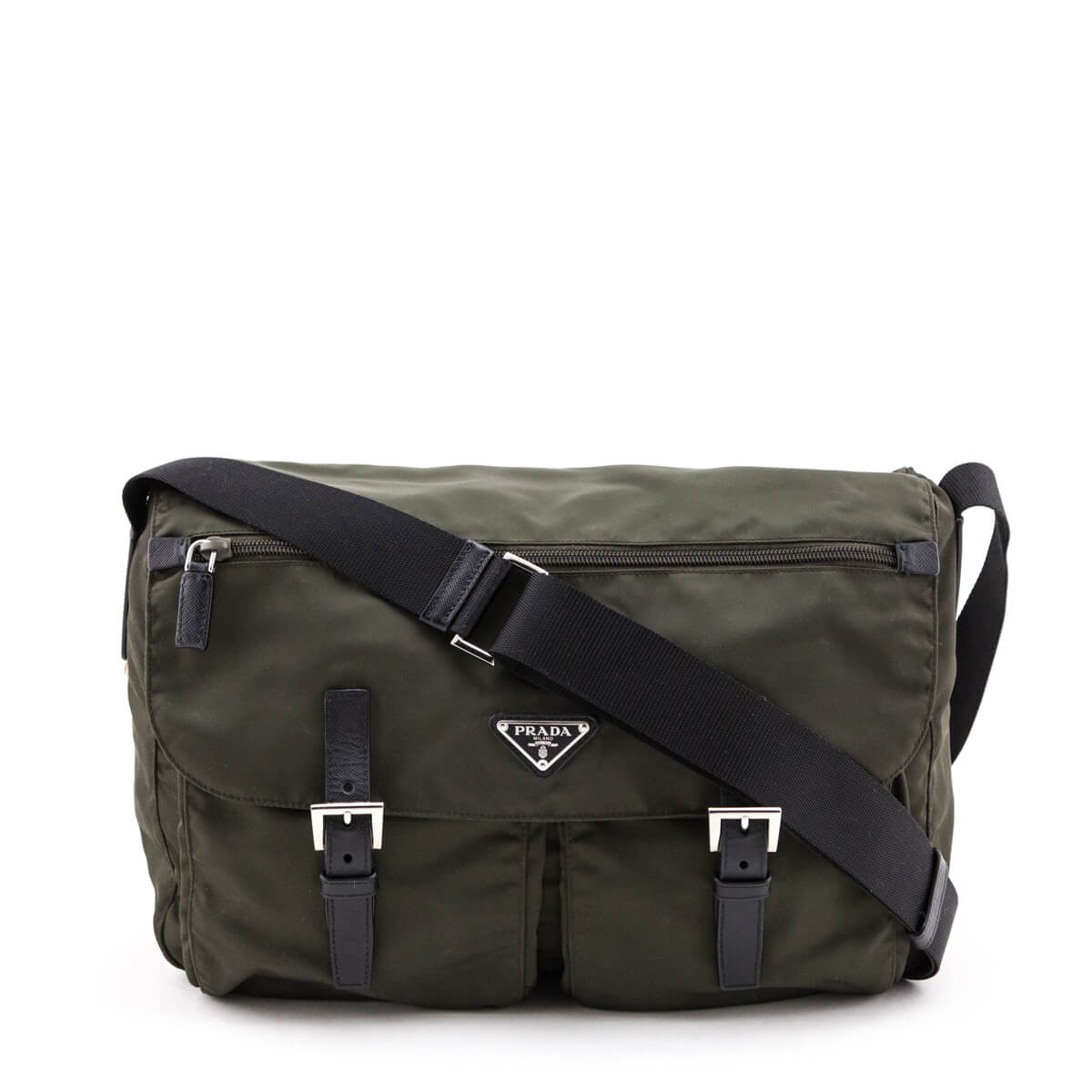 Prada Mimetico Nylon Vessuto Messenger Bag - Preloved Prada Handbags