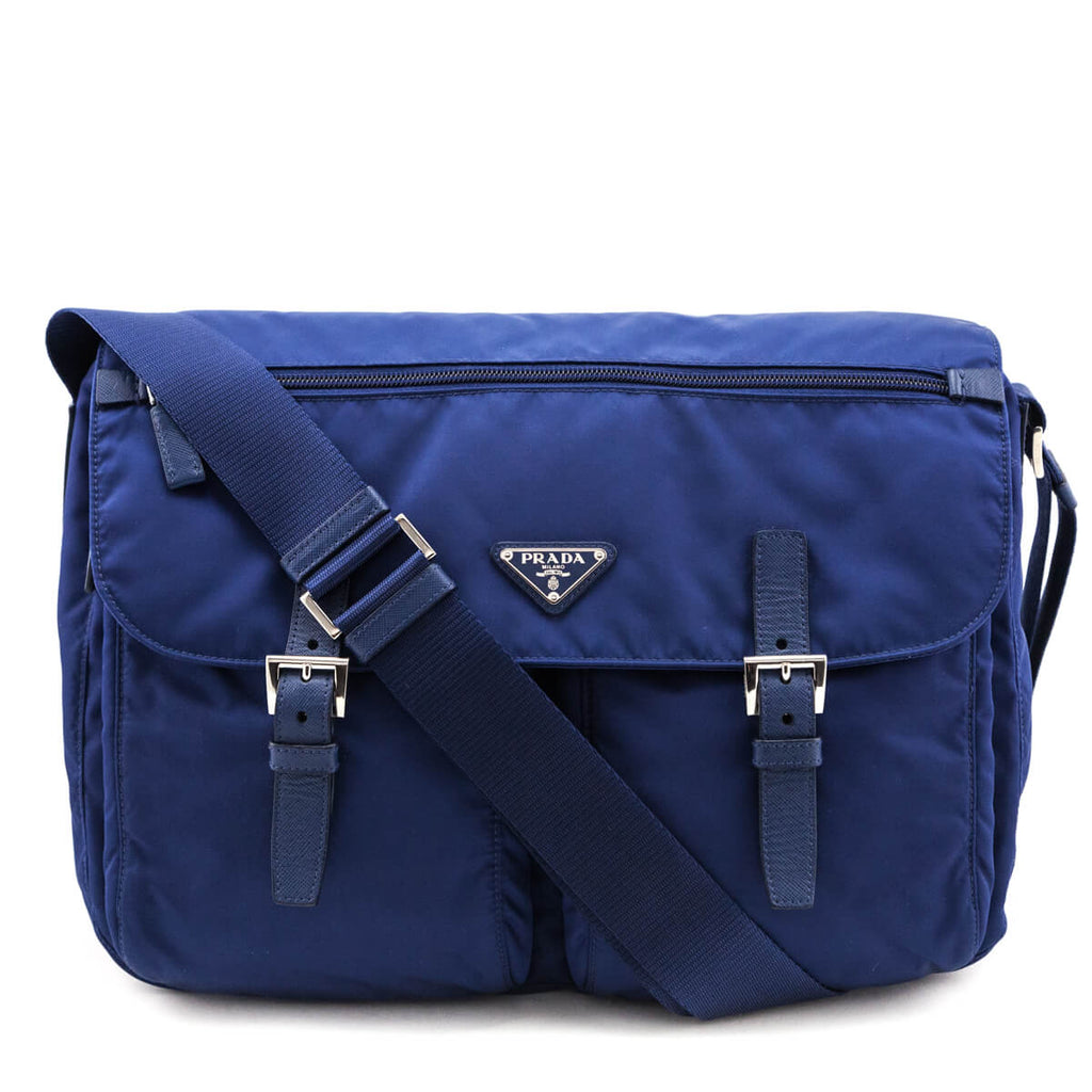 Prada Royal Nylon Medium Vela Messenger Shoulder Bag - Shop Prada Bags