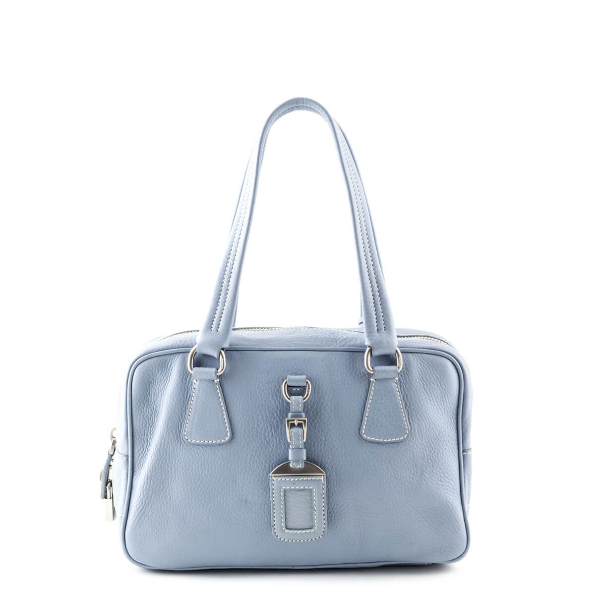 Prada Baby Blue Cervo Small Bowler bag - Authentic Prada Bags