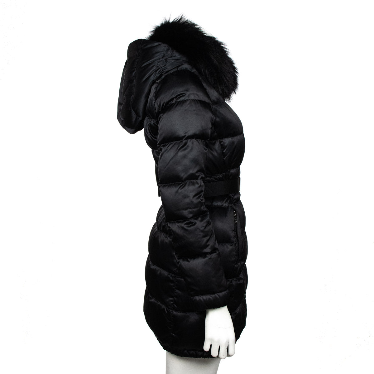 prada down coat with fur