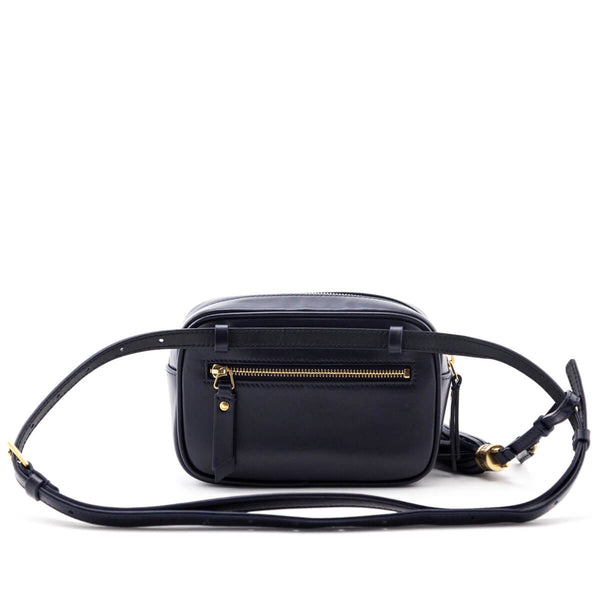 Saint Laurent Navy Quilted Chevron Calfskin Lou Belt Bag - YSL Canada