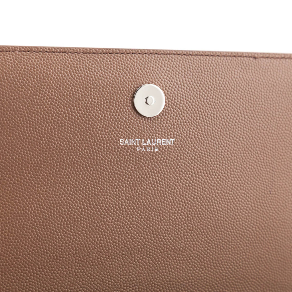 Saint Laurent Fard Grain de Poudre Classic Monogram Kate Clutch