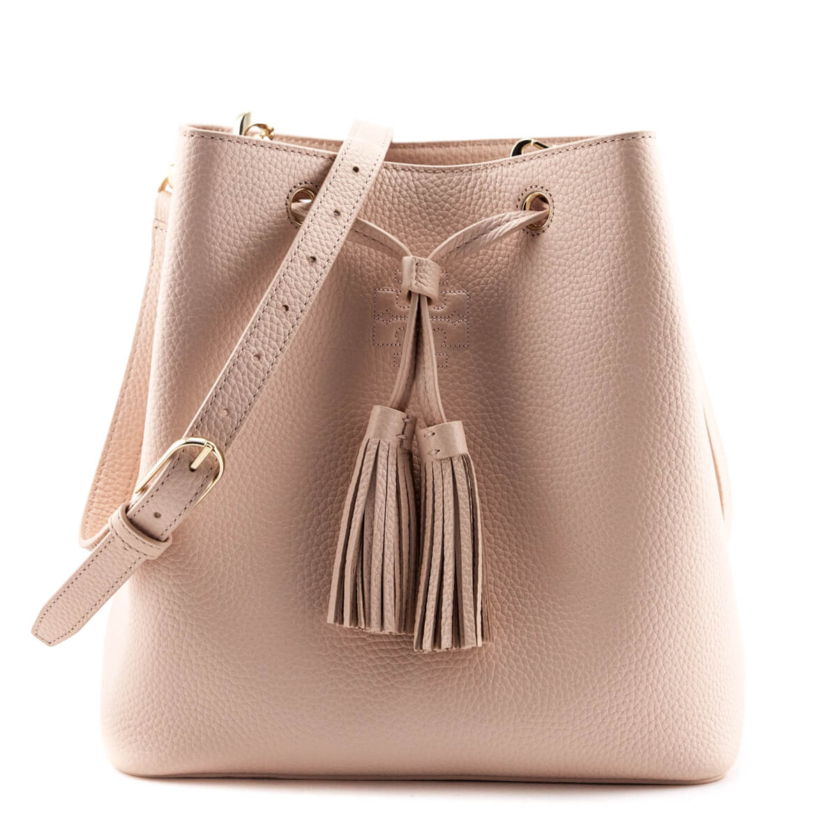 Tory Burch Sweet Melon Leather Thea Bucket Bag - Consign Tory Burch CA