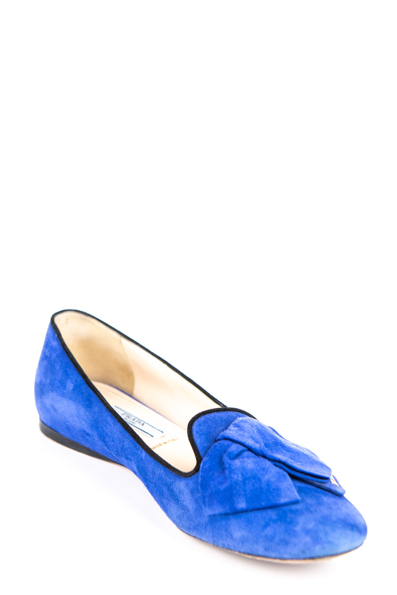 blue prada loafers