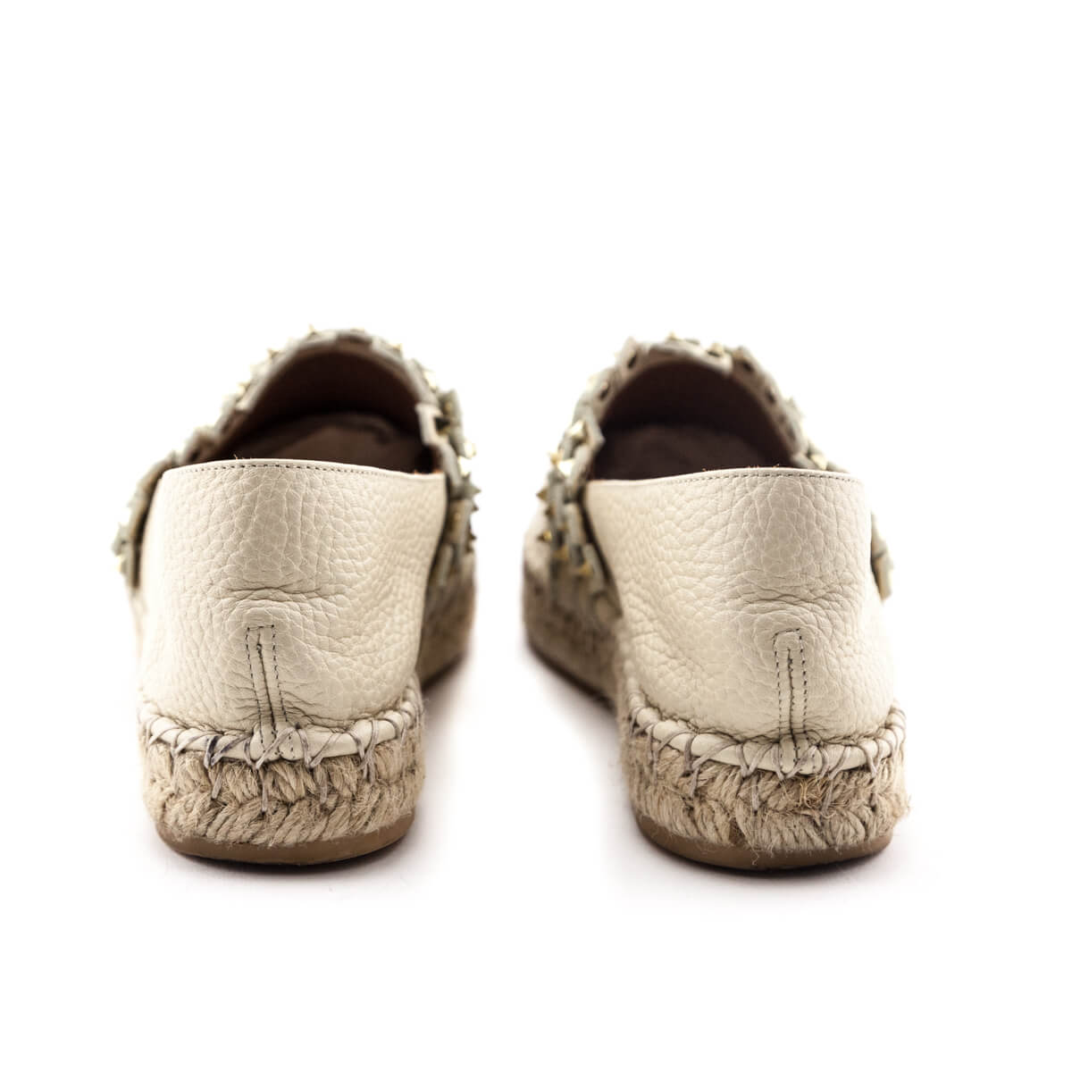 cream leather espadrilles