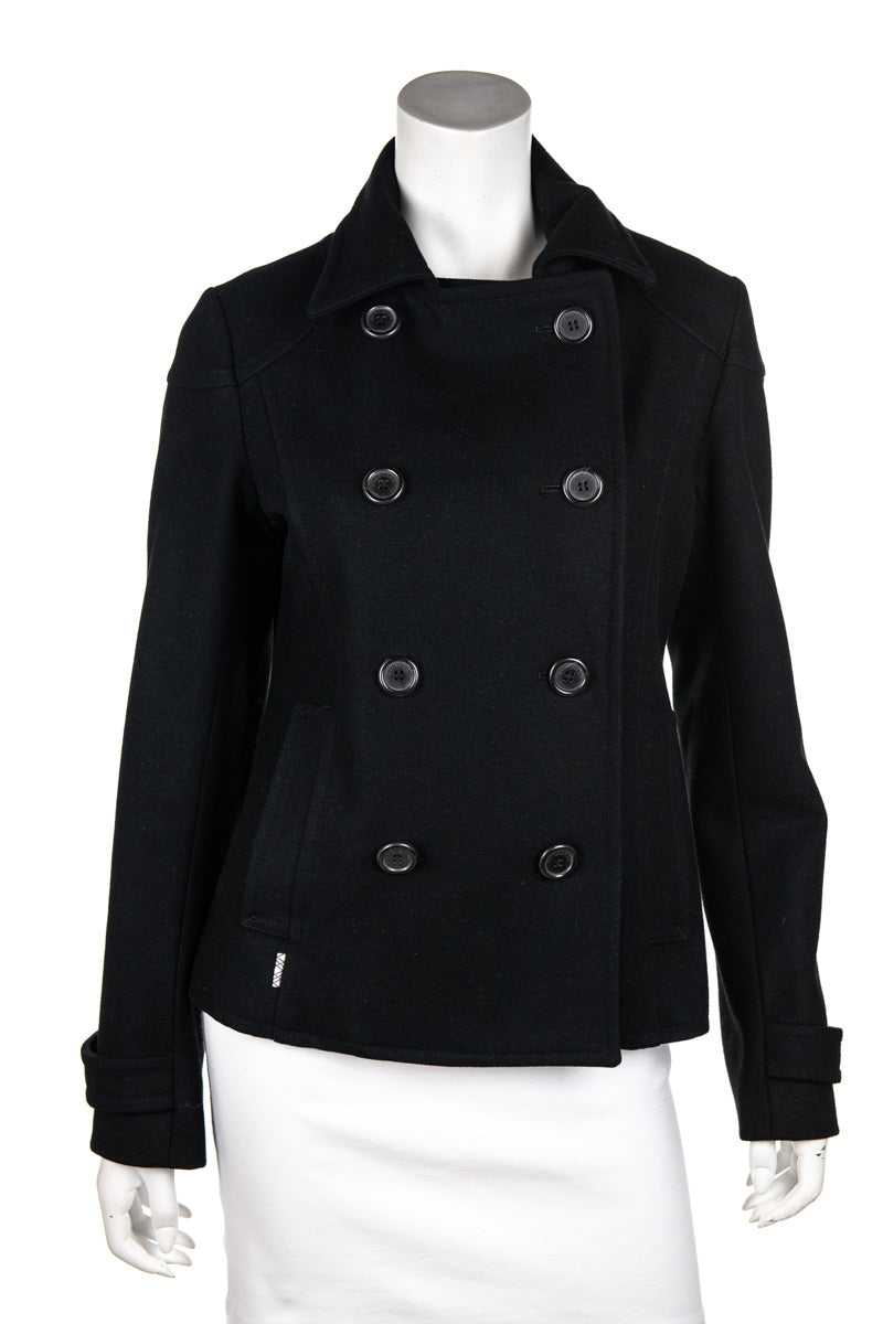 burberry black wool coat