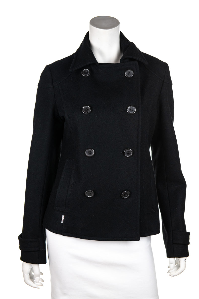 Burberry London Black Wool Peacoat 