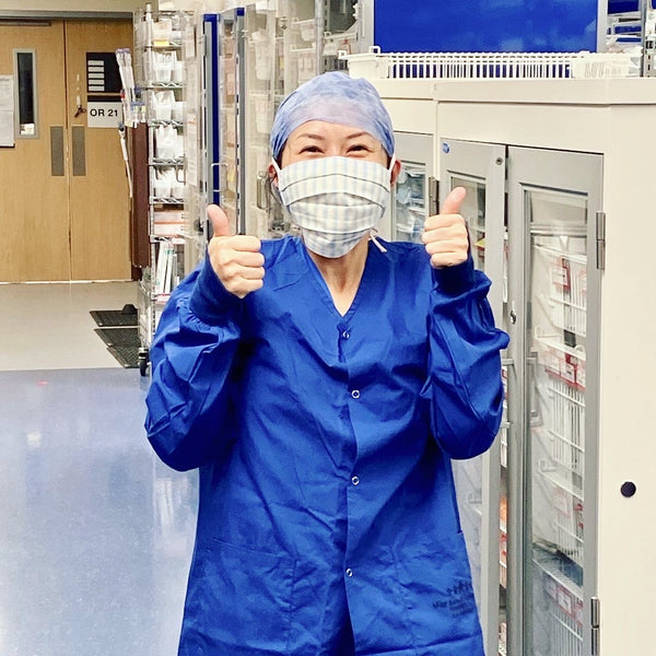 UCSF Nurse wearing CORDA face mask