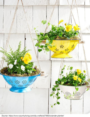 upycled hanging basket ideas 