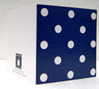 Navy polka card