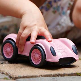 pink race car toy