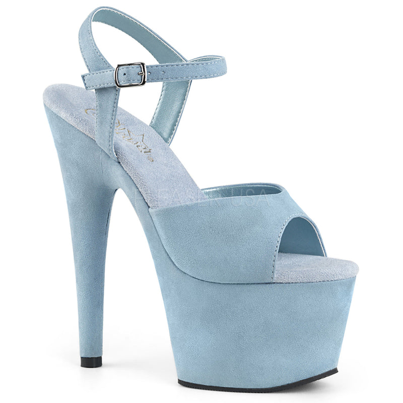 baby blue suede pumps