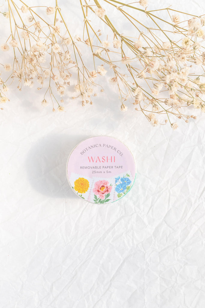 Botanist Washi Tape Flowers and Butterflies – Amantine