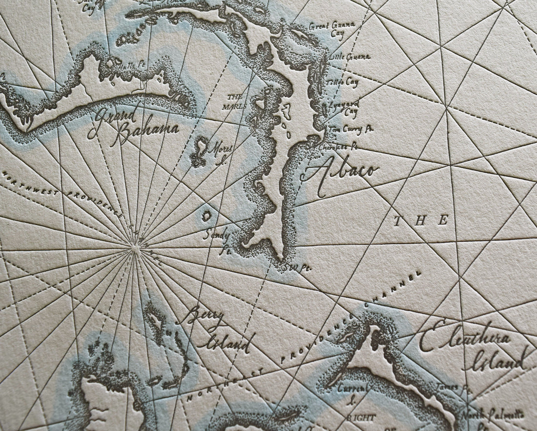 Bahamas Island Map Print – Quail Lane Press