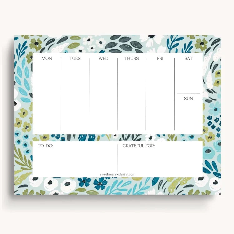 Weekly Planner Notepad, Waterfall