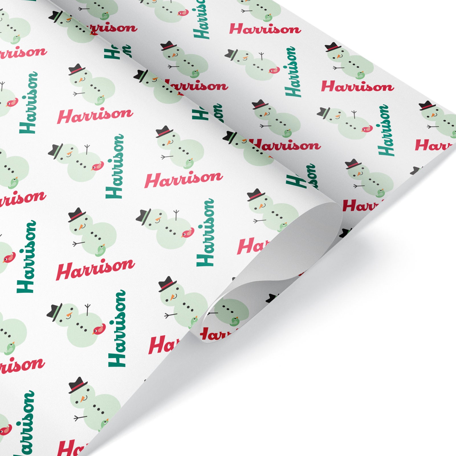 Christmas Personalized Script Custom Wrapping Paper - Family Name